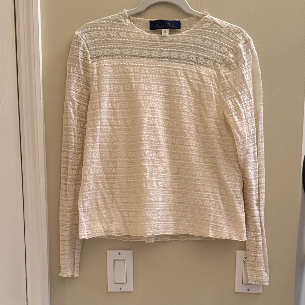 Elegant Cream Lace Women's Top